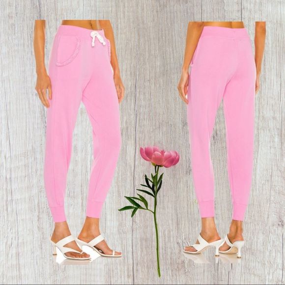 NWT, REVOLVE Generation Love, Astra Ruffle Sweatpants in Pink -Fits XS/S - Picture 2 of 4